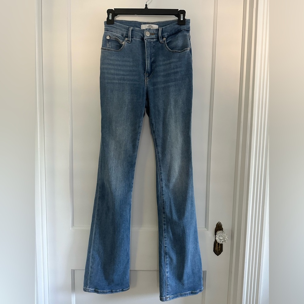 Zara/Good American High Waisted Flare Jeans